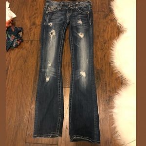 MissMe jeans (distressed and bedazzled)